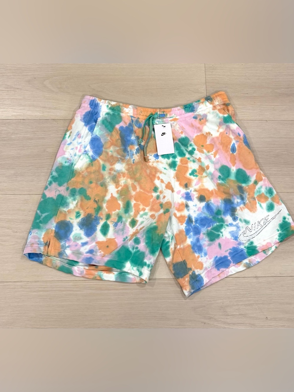 Nike Tie Dye French Terry Knee Length Cotton Summer Shorts Men 2XL New